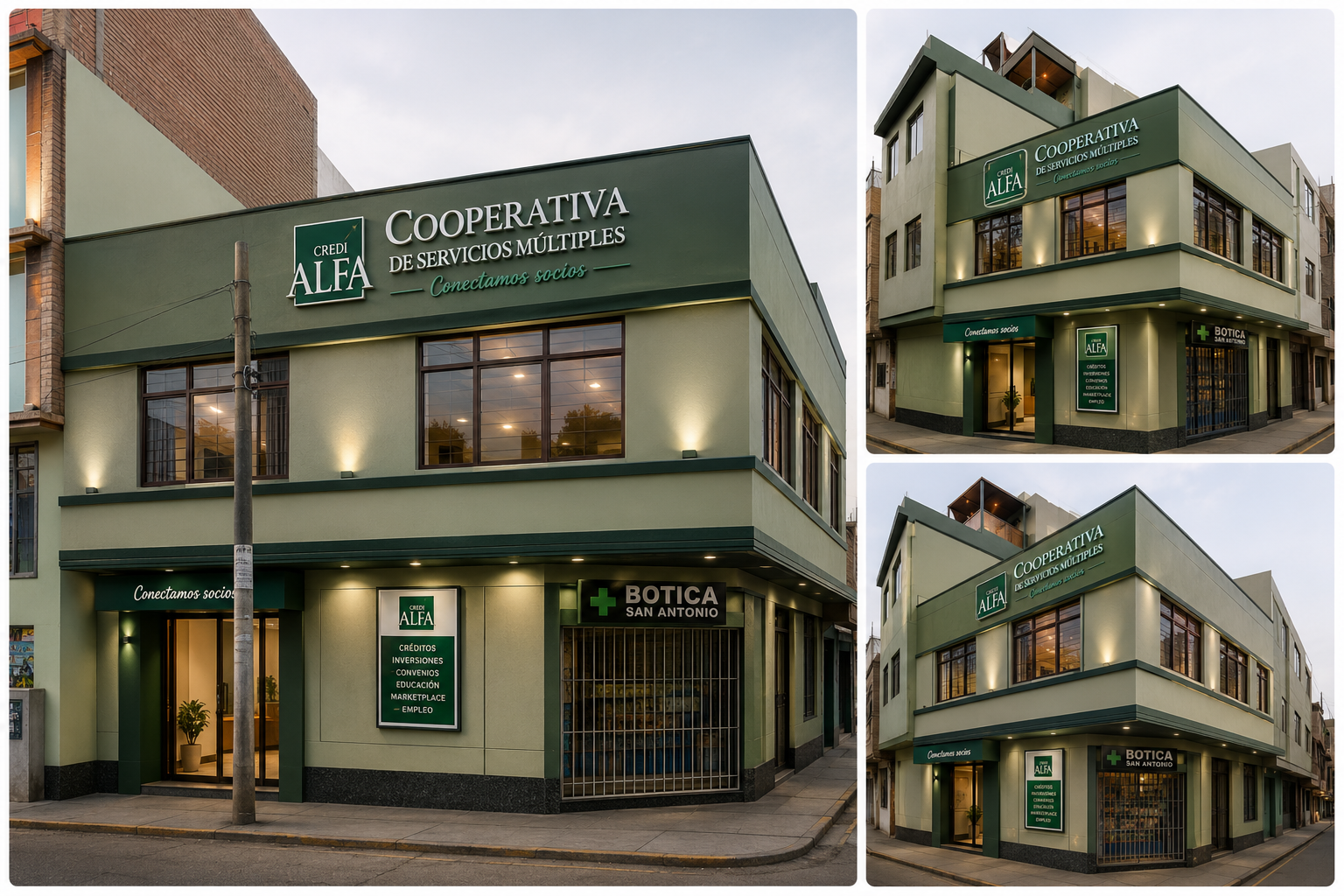Sede institucional de la Cooperativa Credi Alfa en Surquillo